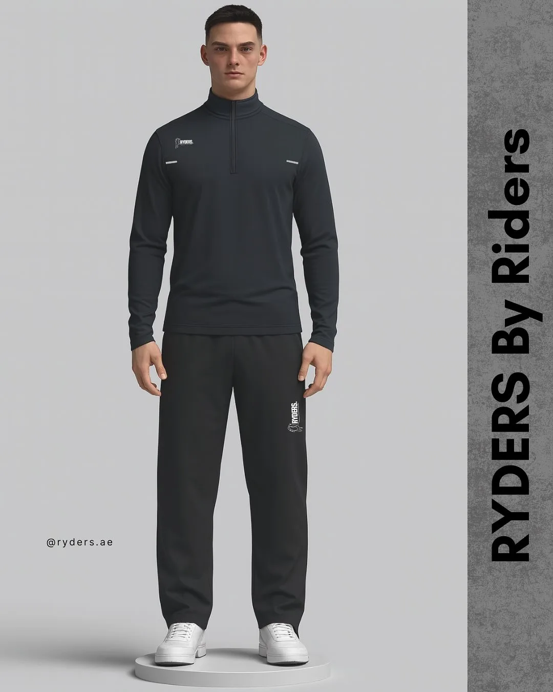 Black quarter-zip